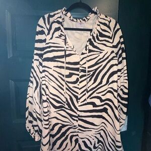 Buddy Love Black and White Zebra Mini Dress